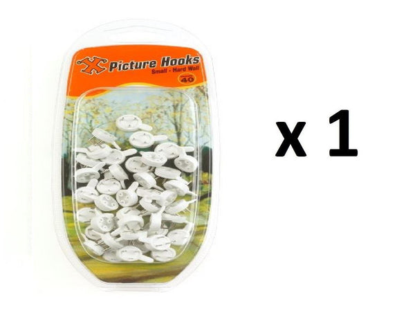 Hard Wall Picture Hooks - SHAW X SMALL 40 Pack FS12892